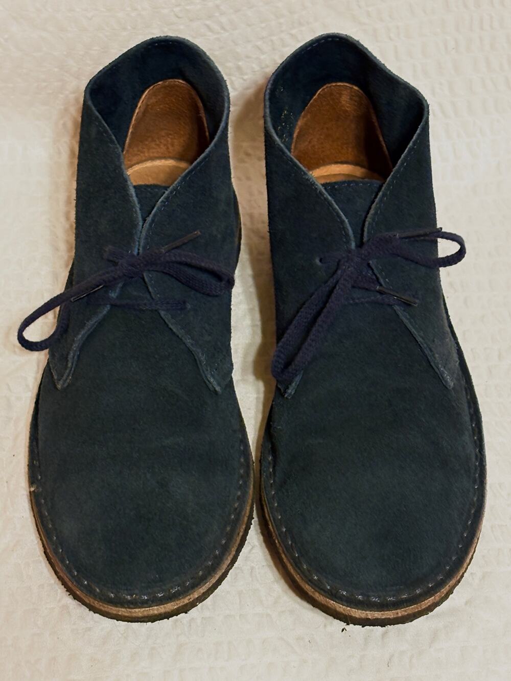 J.  Crew MacAlister Italian Made Navy Blue Suede Leather Chukka Boots Men’s 8.5